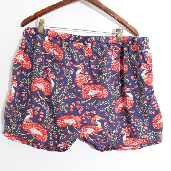 PRINTFRESH Queen Lotus Short PJ Pajama Sleep Set Indigo Bird Cotton Size 1X - Picture 15 of 16